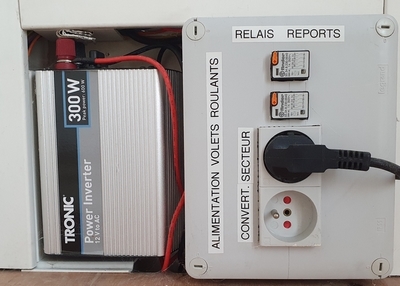 Alimentation volets roulants par onduleur